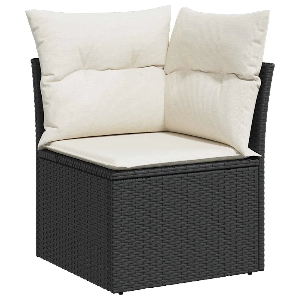 Set Divano da Giardino 8 pcs Nero polyrattan 3361414