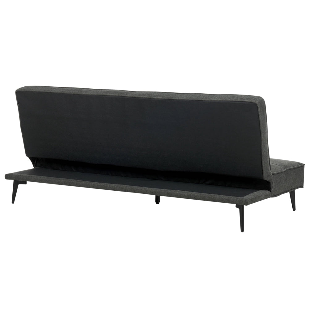 Divano letto in tessuto grigio scuro Soggiorno moderno trasformabile a 3 posti senza braccioli Design minimalista