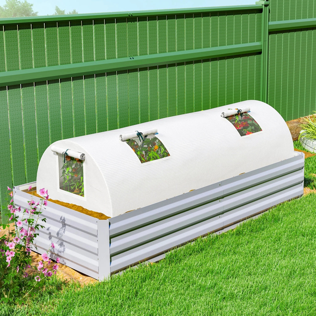 Serra con finestra avvolgibile, tetto arrotondato, resistente all'inverno, serra in alluminio realizzata in acciaio, idrorepellente, serra per