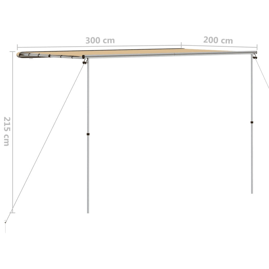 Tendalino per Camper e Roulotte 3x2x2,15 m Beige 148141