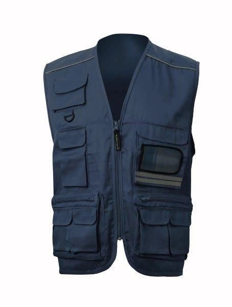 GILET MULTITASCHE BLU Tg. L