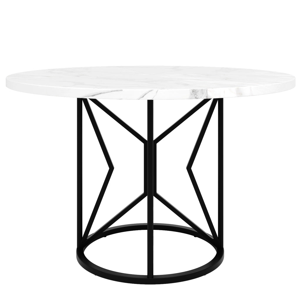 Tavolo da pranzo rotondo (100¡Á100¡Á76 cm), tavolo da cucina, tavolino rotondo per 4-6 persone, adatto per sala da pranzo, soggiorno, gambe del tavolo i