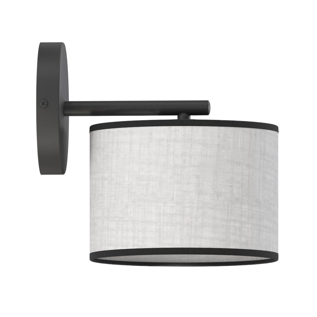 Applique ECO moderna 1xE27 cilindrica grigio nera Emibig