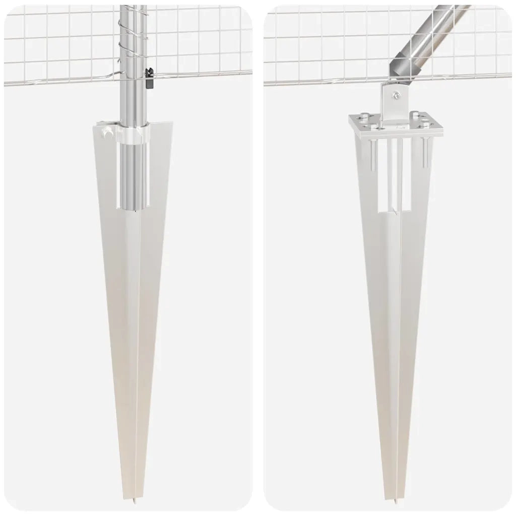 Palo della recinzione Argento 3352024