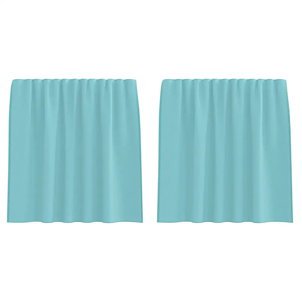 Tende in Voile con Tasche per Aste 2 pz Turchese