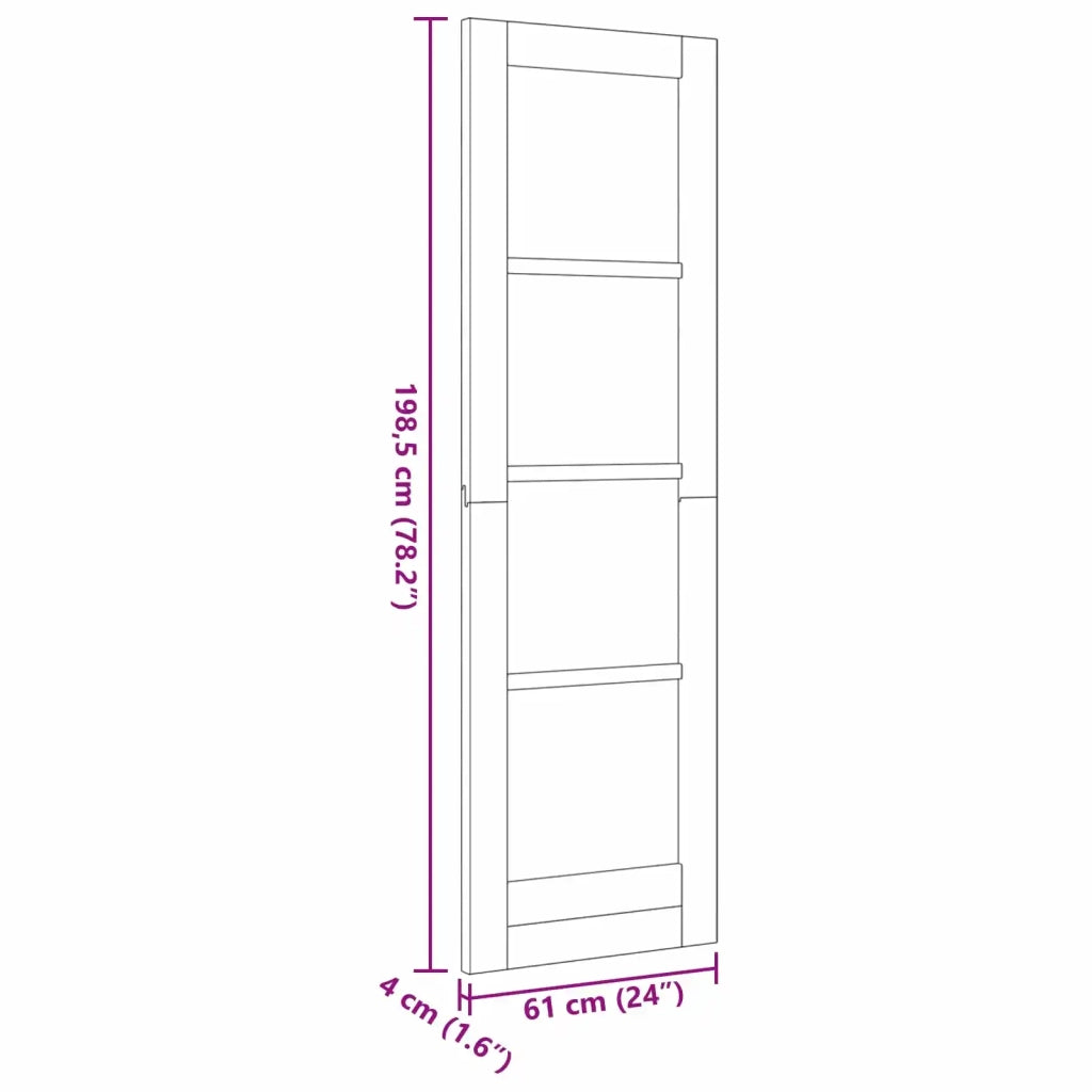 Porta Interna Naturale 61 x 198,5 cm Legno compensato 42047152