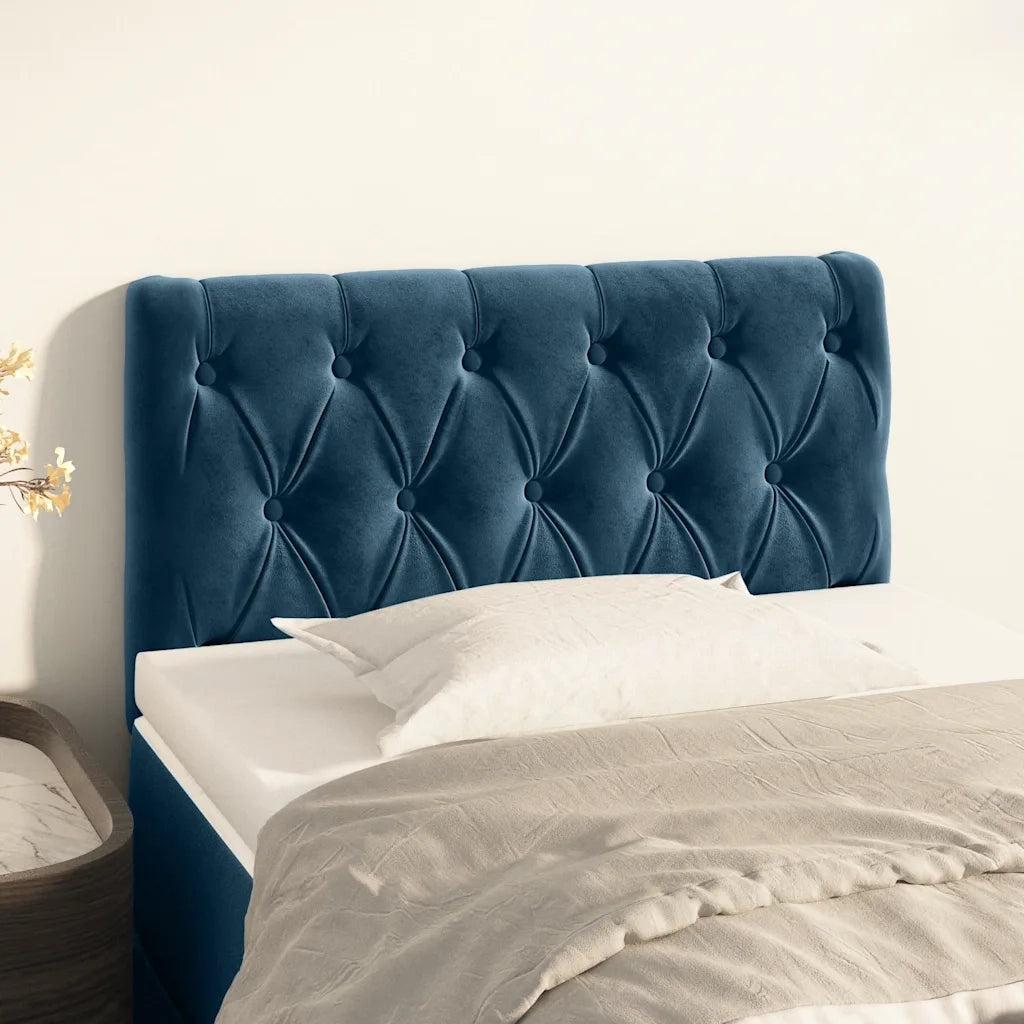 Testiera | Testata Blu Scuro 80x7x78/88 cm in Velluto