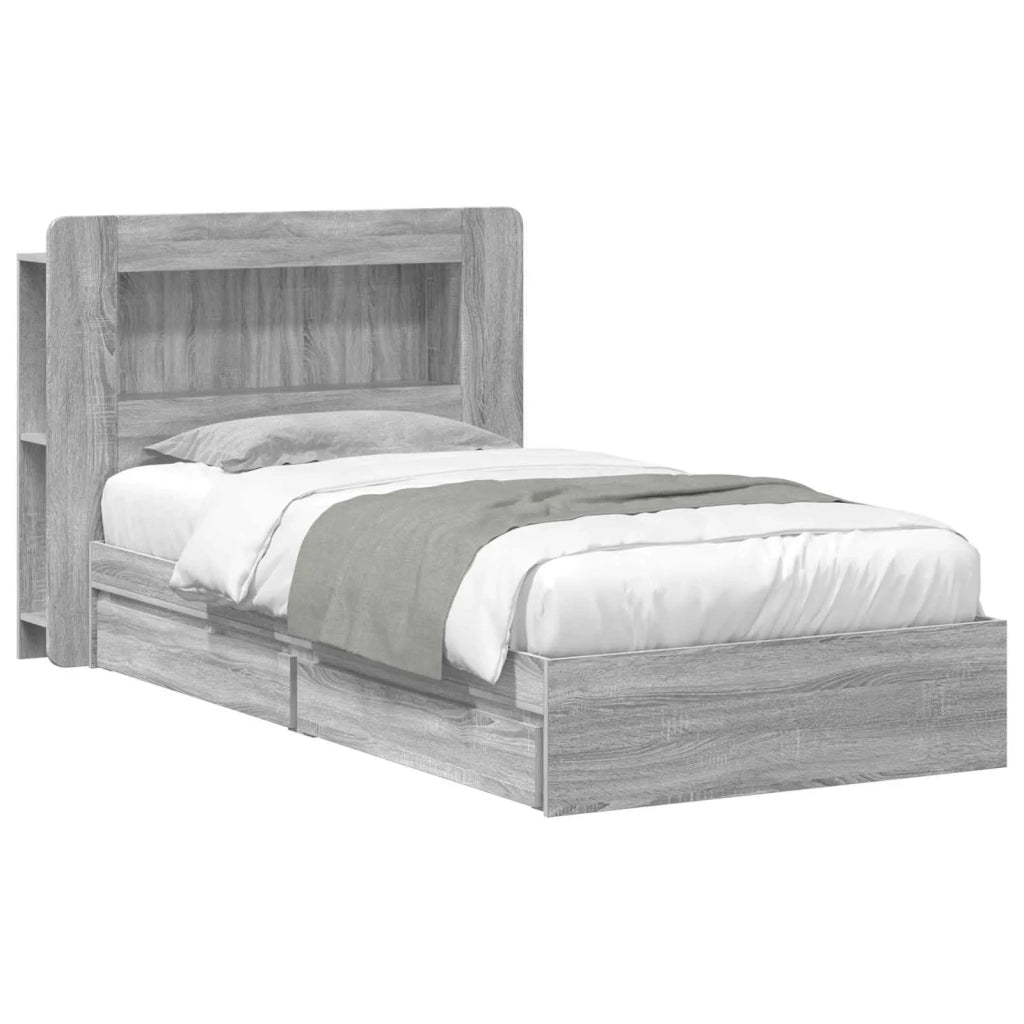 Telaio del letto con storage Sonoma grigio 90 x 200 cm 3433638