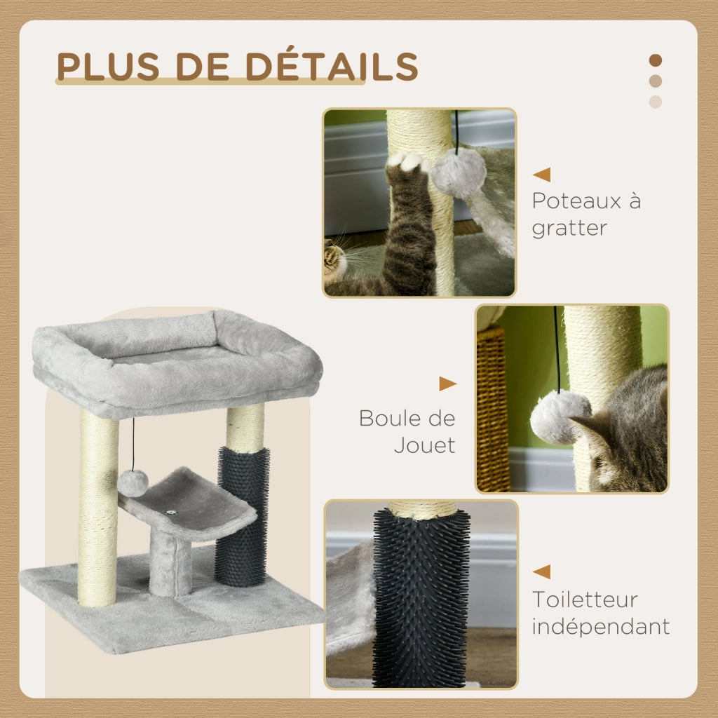 Albero per gatti con palla ¨C zephmum ¨C grigio 48 cm