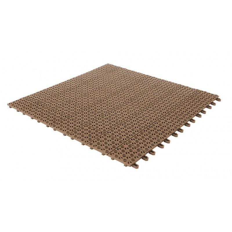 Set da 9 Piastrelle Flessibili in Plastica 55,5 x 55,5 cm da esterno, drenanti 2,7 m2 Colore: Beige