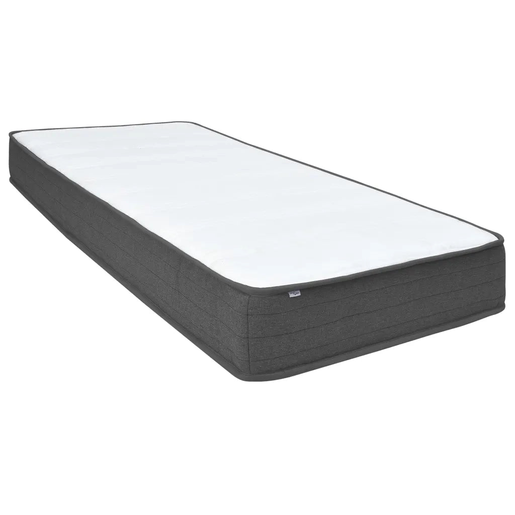 Letto a Molle Grigio Scuro in Tessuto 200x200 cm