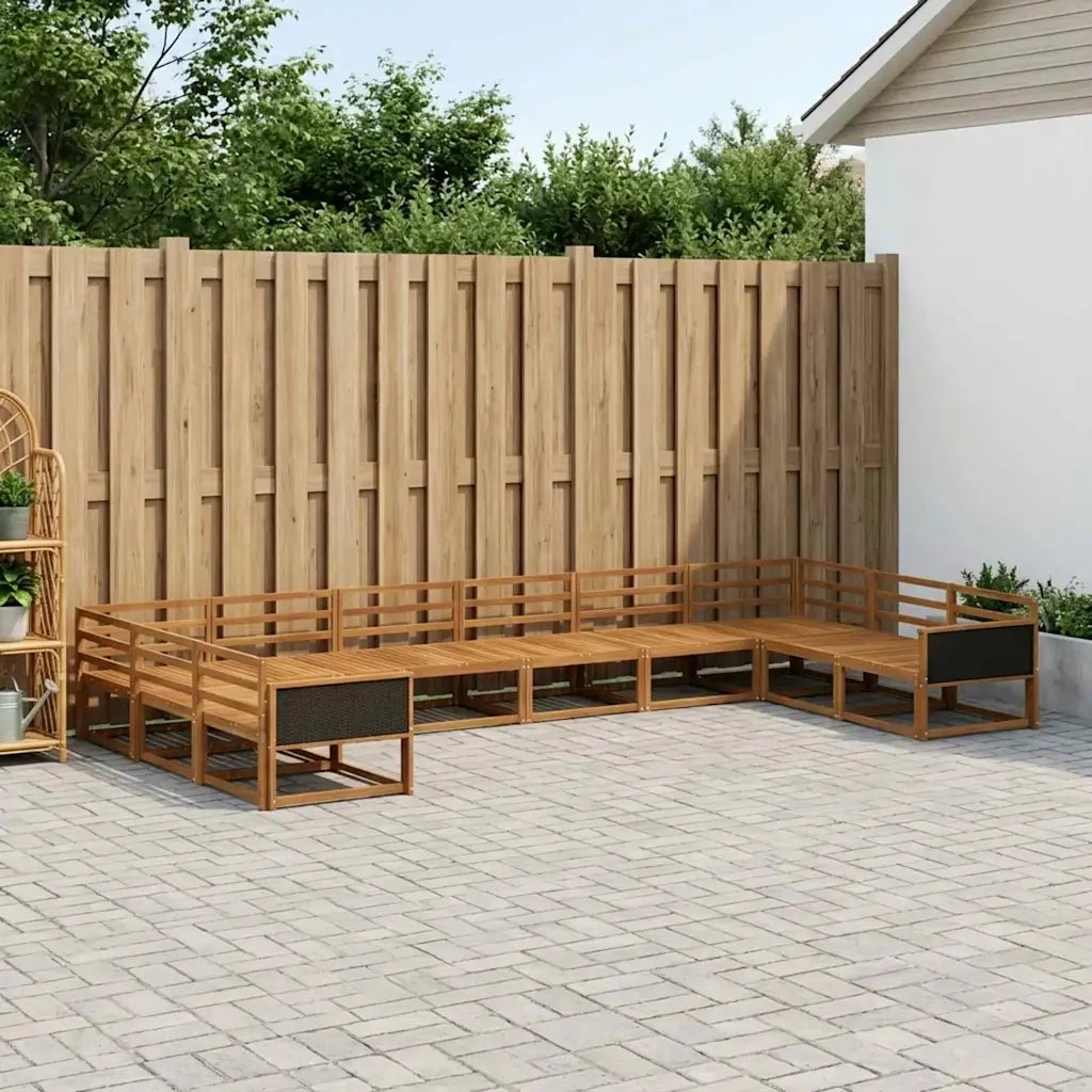 Set di divani da esterno 10 pcs Naturale