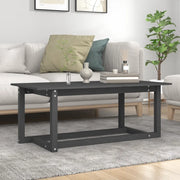 Tavolino da Salotto-Tavolino da soggiorno Grigio 110x55x45 cm Legno Massello di Pino 768355