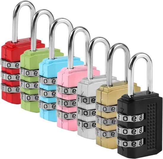 Combinatise di sicurezza per bagagli, scuola, palestra e altro - 7 pezzi