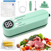 Apparecchio per la conservazione alimentare 4 in 1 - Miniapparecchio per la compressione - 5 sacchetti - Per alimenti - Imballaggio alimentare