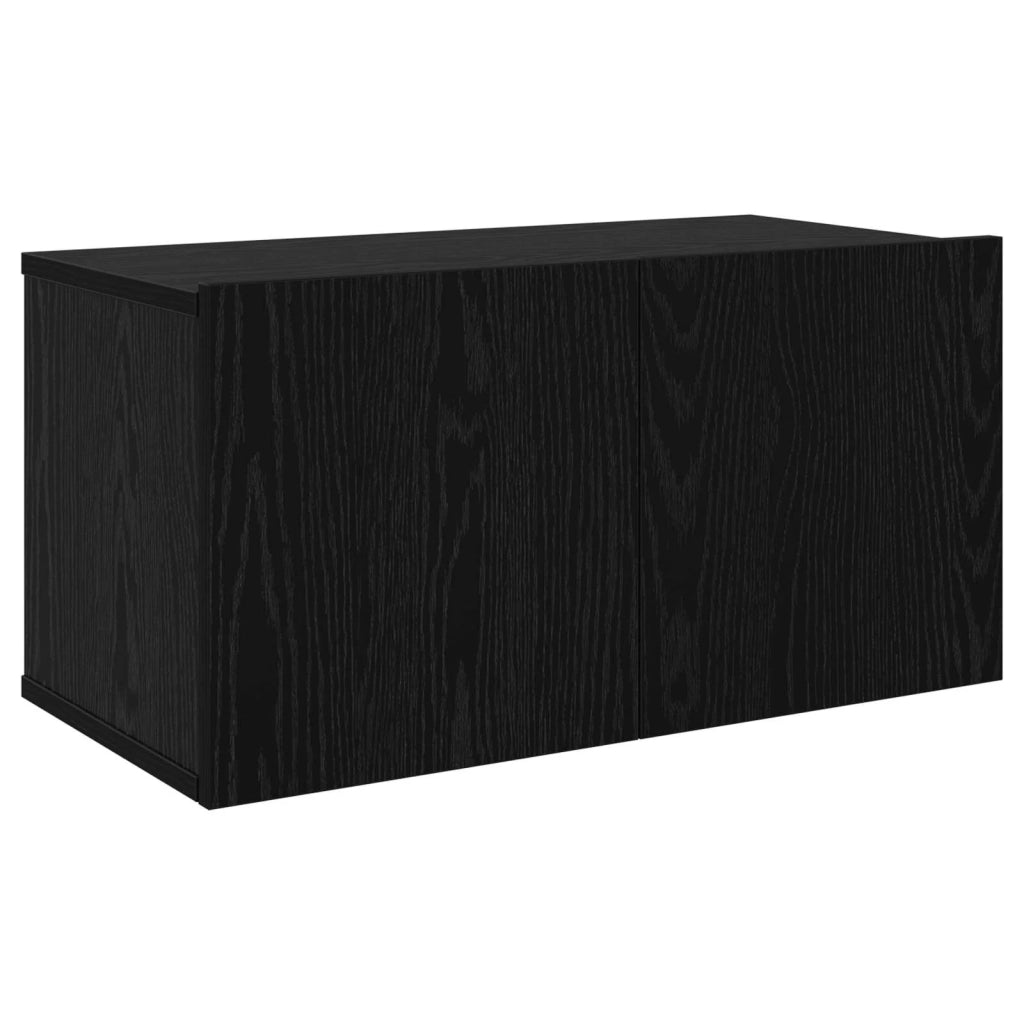 Set mobile TV 6 pz Rovere Nero Legno ingegnerizzato 3438612