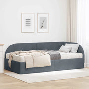 Struttura Letto Angolare con Materasso 2 pz-Giroletto con materasso Grigio Velluto 462991