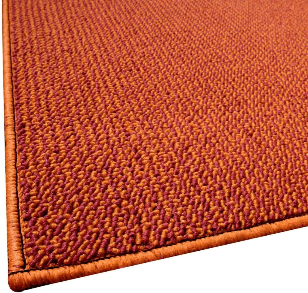 Tappeto Cucina 50x110 cm Tessitura Piatta Antiscivolo Multiuso Corsia Corridoio Made In Italy Arancione