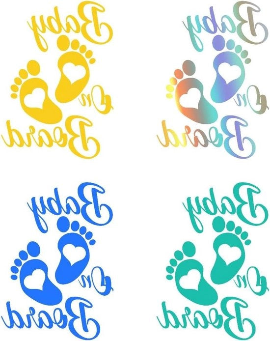Sticker di sicurezza per auto - Set di 4 pezzi per bumper e finestrino