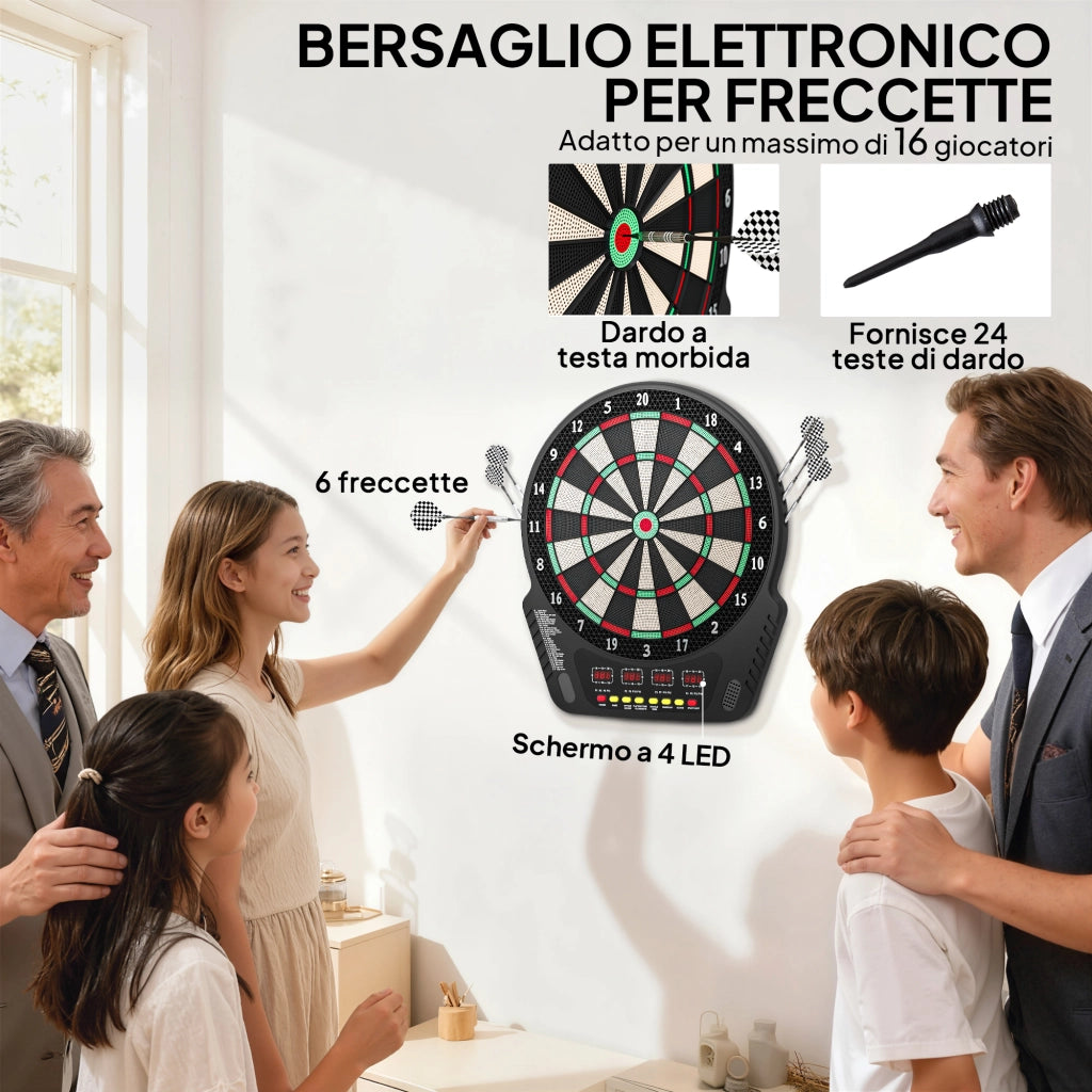 Gioco Freccette ¨C Minimal ¨C Nero, ABS, PP, 44x51.5x3.2 cm