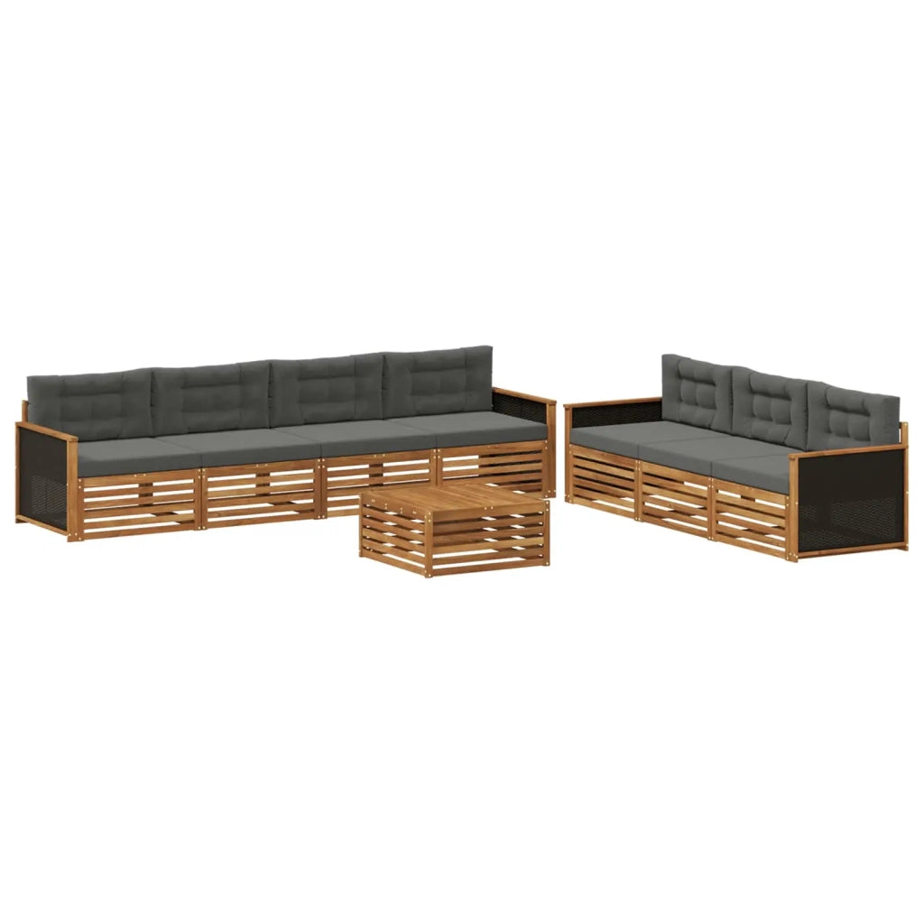 Set di divani da esterno 8 pcs Naturale e Antracite 3383105