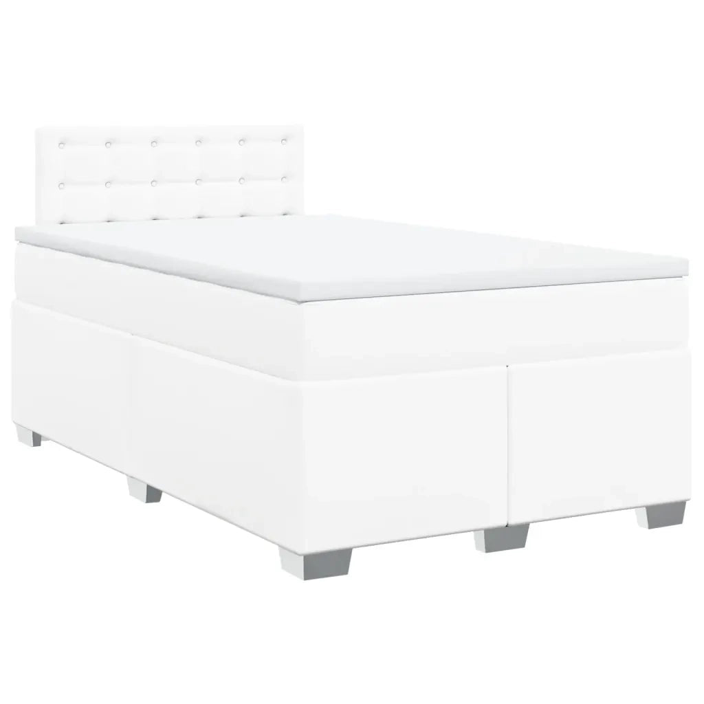 Giroletto a Molle con Materasso Bianco 120x200 cm in Similpelle 3288417