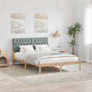 Letto con Testiera Rivestita con testiera Marrone 150 x 200 cm 3394393