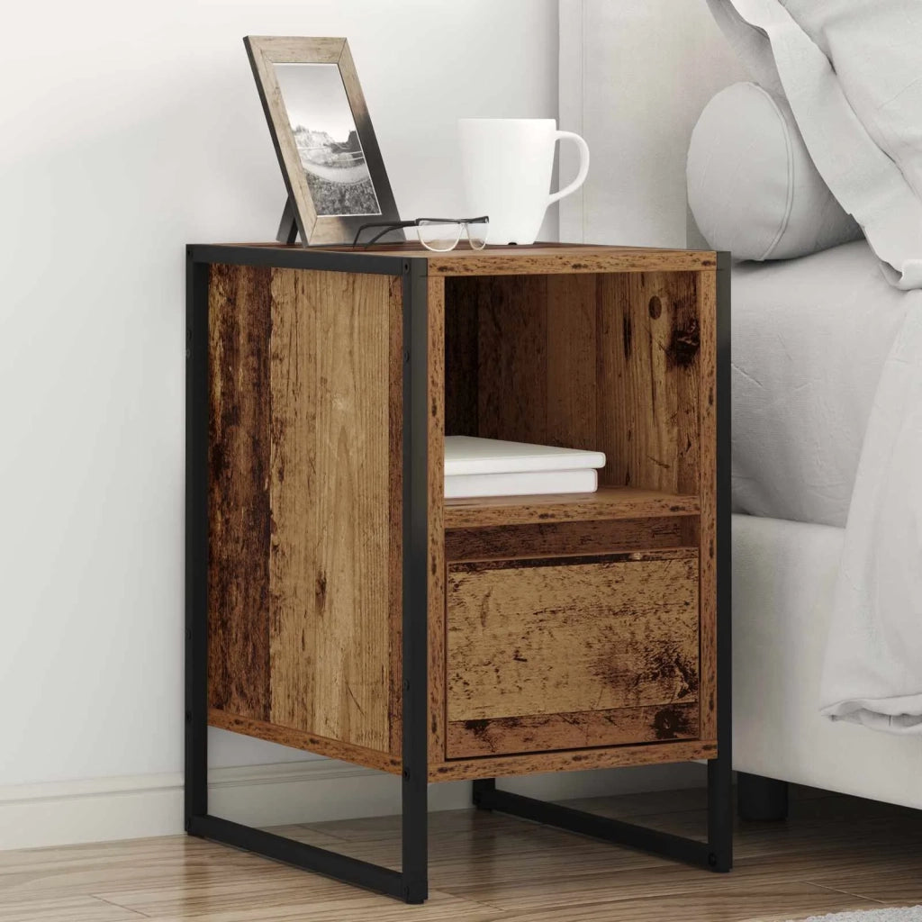 Comodino | Armadio da Notte | Mobiletto da notte Legno vecchio 39,5 x 30 x 50 cm Legno multistrato