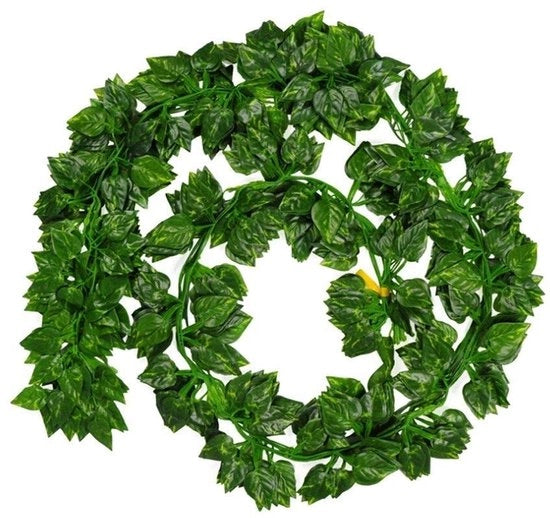 Fusti artificiali da vino 12 pezzi - piante in plastica verde - decorazione per matrimonio - camera da letto/giardino - lunghezza 2,4 metri per pezzo - senso di calore domestico - liana rampicante