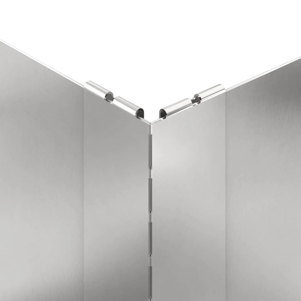 Bordura per Prato 4 pz 100 x 60 x 35 cm Acciaio Argento 8008954