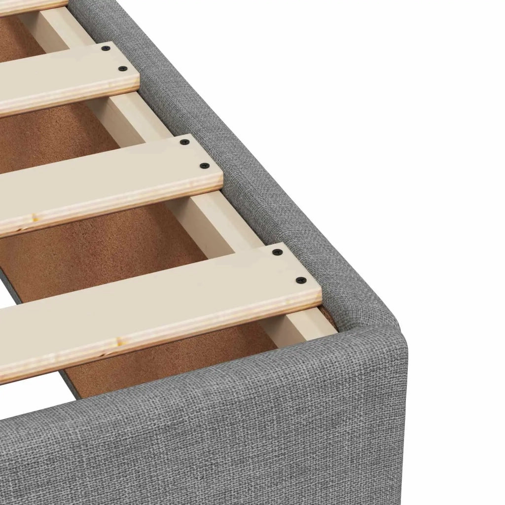 Letto box spring con materasso Grigio Chiaro 140 x 190 cm 3453872