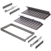 Cassetto portascarpe per armadi e cabine armadio Quartz, 540 (M70), Acciaio, Titanio