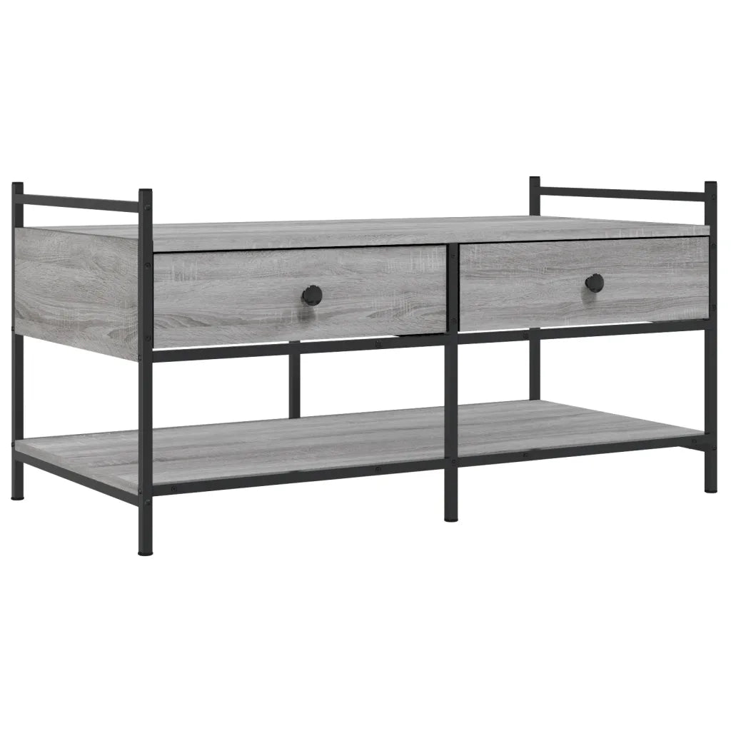 Tavolino da Salotto Grigio Sonoma 99x50x50 cm Legno Multistrato 833963