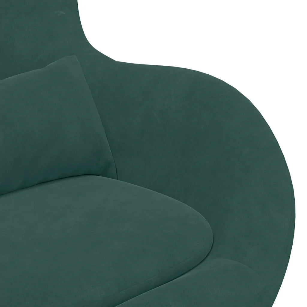 Poltrona uovo Verde Scuro 63 x 73 x 90 cm Velluto 42002758