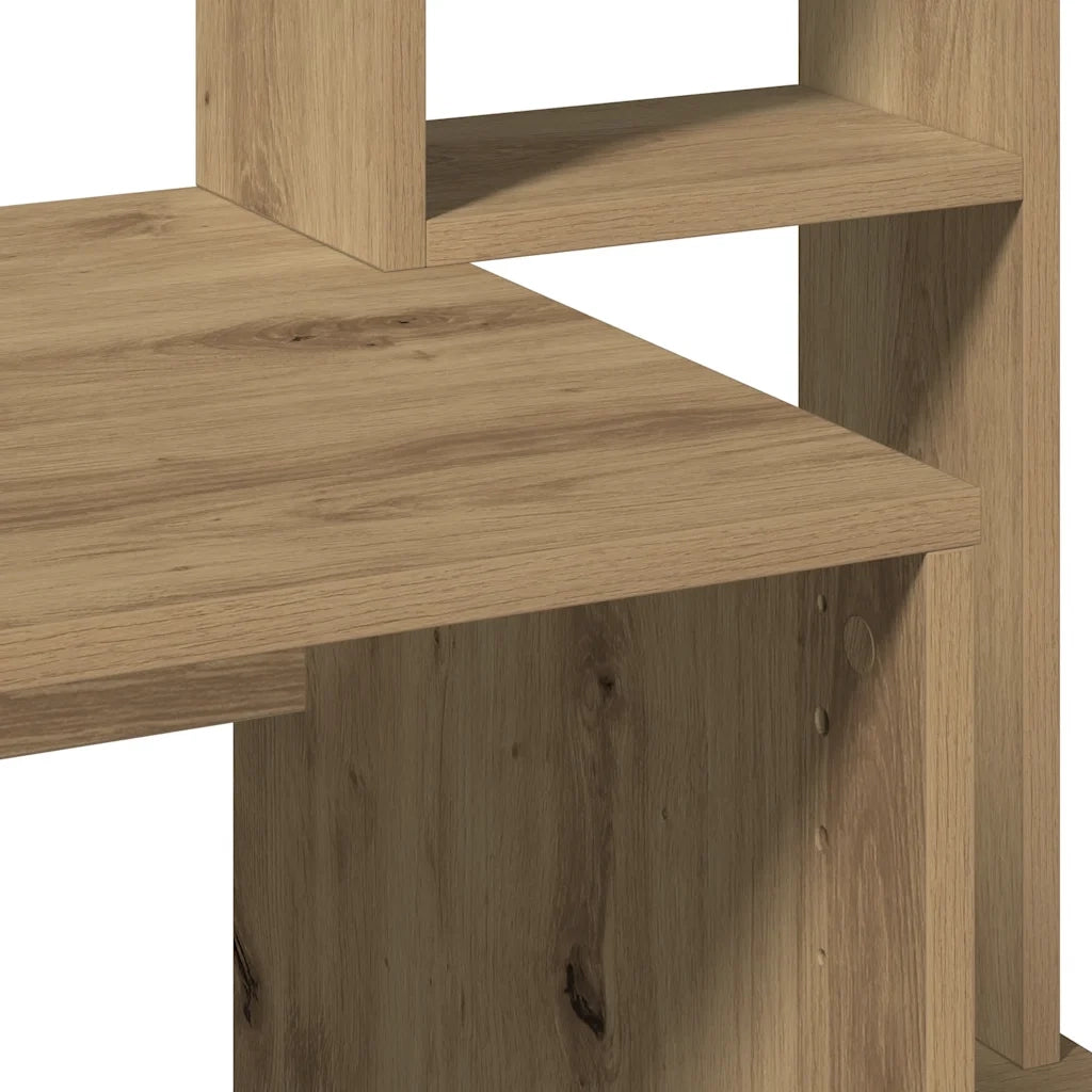 Scrivania | Tavolo da Ufficio Mensole Rovere Artigianale 100x45x140 cm Truciolato