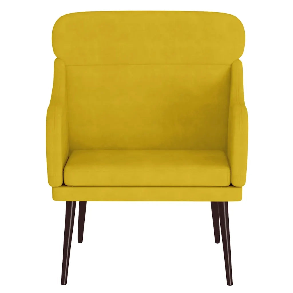 Poltrona Gialla 63x76x80 cm Velluto 351441