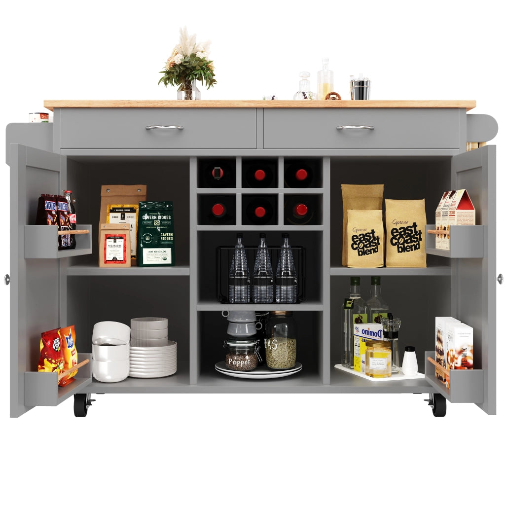 Tavolo da Pranzo Multifunzionale con Vano Contenitore ¨C MINIMAL ¨C Effetto Legno Grigio 102x45x92cm