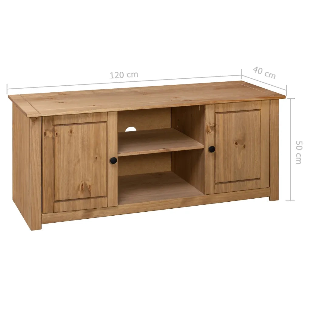 Moble TV 120x40x50 cm in Legno Massello di Pino Panama Range 282670