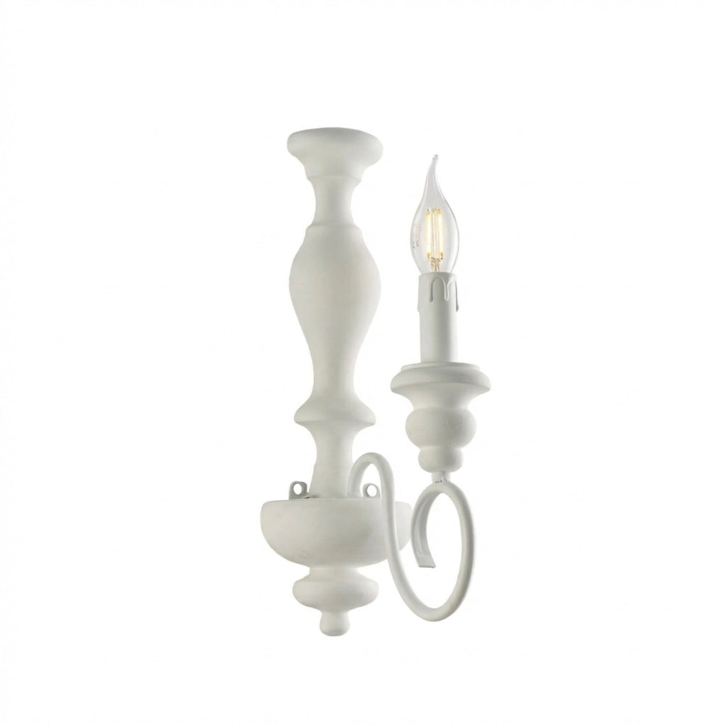 Applique Shabby Chic Cascina Bianco 1 Luce E14