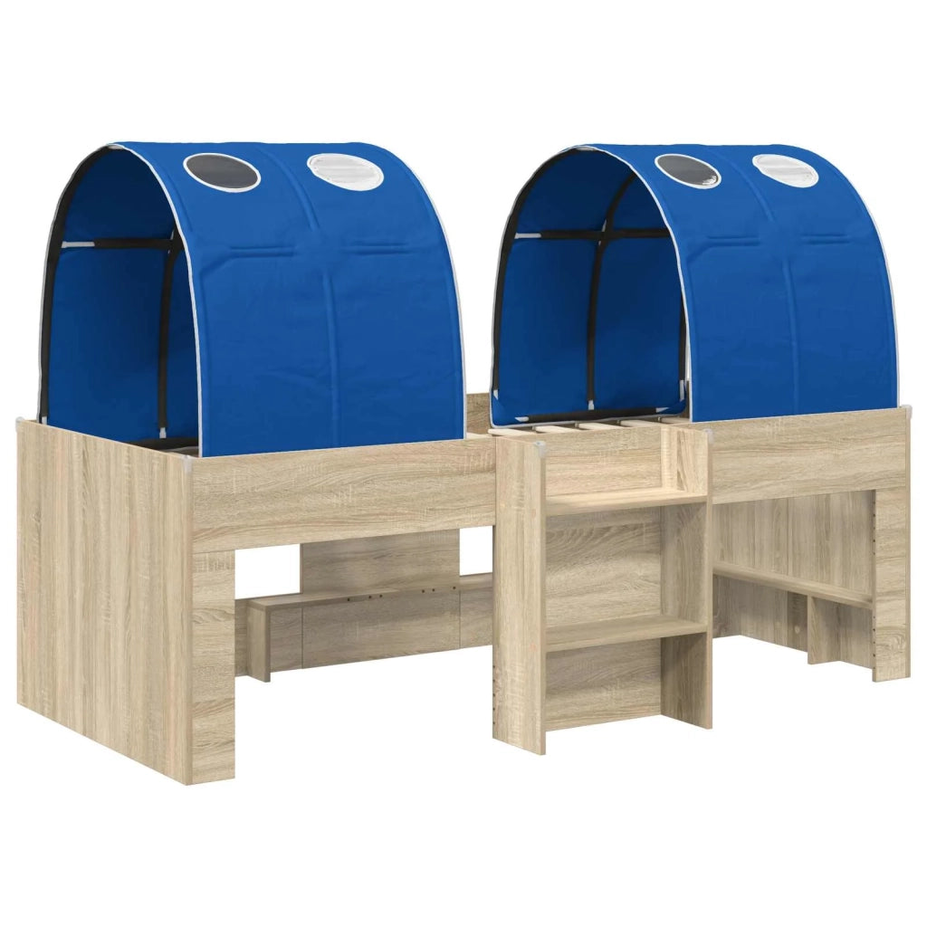 Letto con Tunnel 3 pz Sonoma e Blu Legno ingegnerizzato 3423577