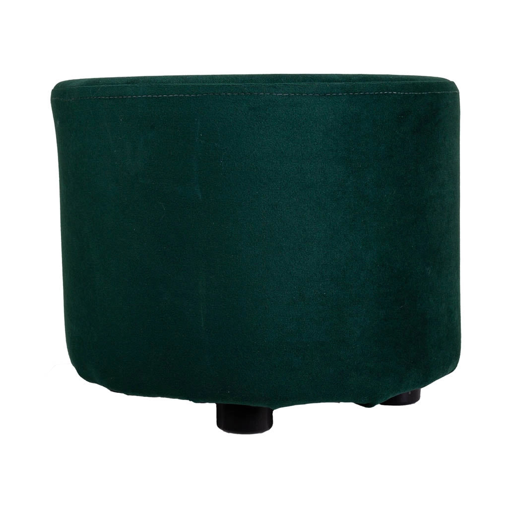 Sgabello in legno rivestito verde 30x24h