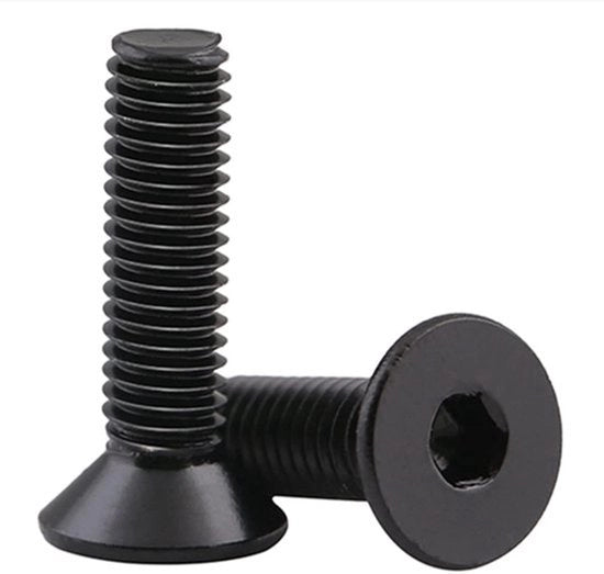 Viti a testa esagonale in acciaio inossidabile RVS - DIN7991 - Nero - Viti - Adatto a - Nero 10 UNI Viti a testa esagonale M6*35mm 304 Rvs DIN7991 Viti a testa esagonale a flusso completo Socket a testa esagonale Nero.