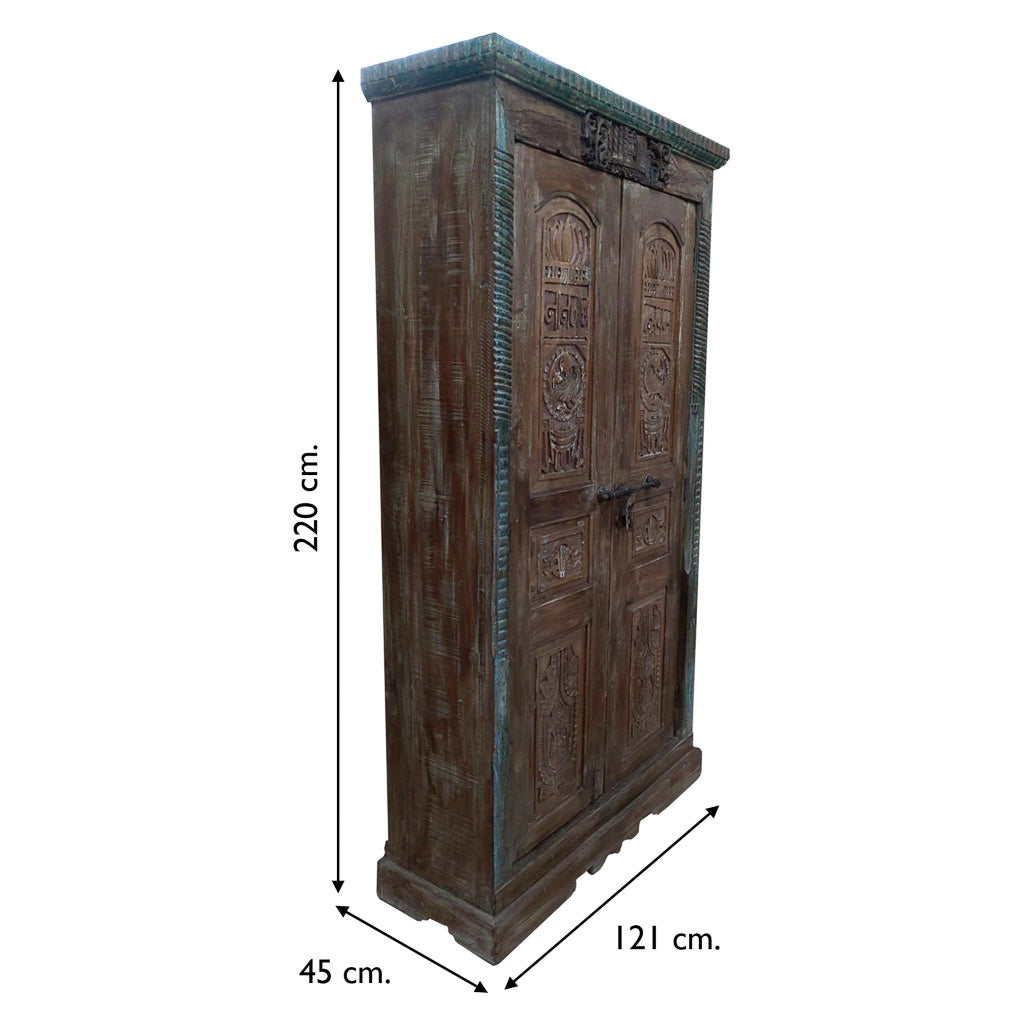 Armadio in legno marrone 121x45x220h