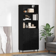 Credenza con cassetto Rovere Nero 69,5 x 34 x 180 cm 3416268