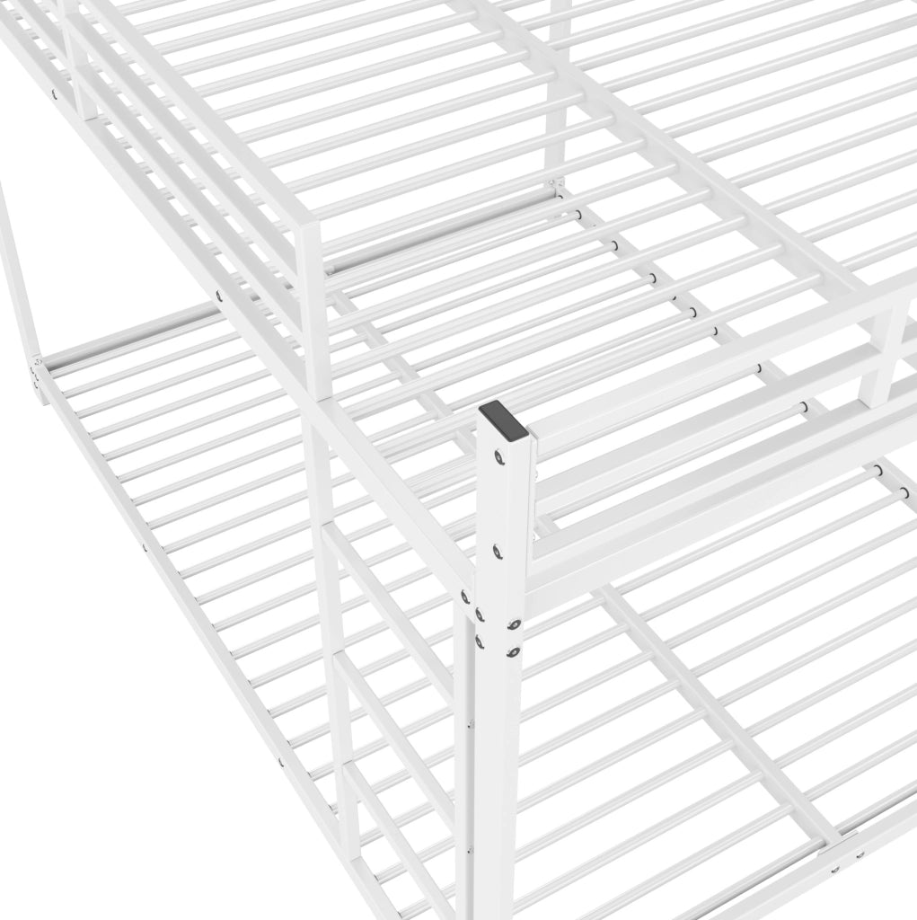 Letto a castello in metallo 140x200 cm bianco