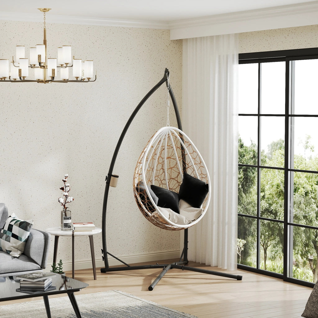 Sedia a Sospensione ¨C Minimal ¨C Nero, Acciaio