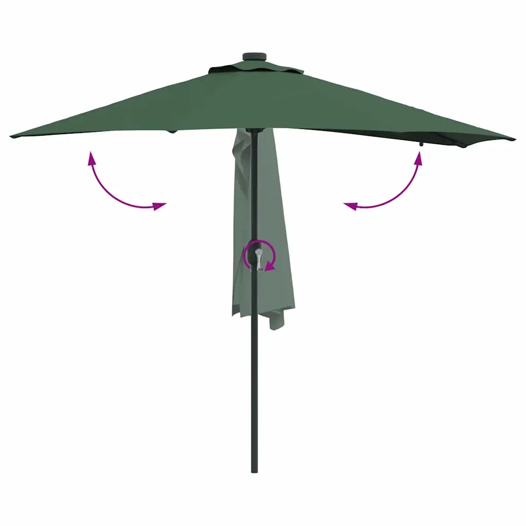 Ombrello | Parasol da giardino Verde 294 x 150 x 223 cm