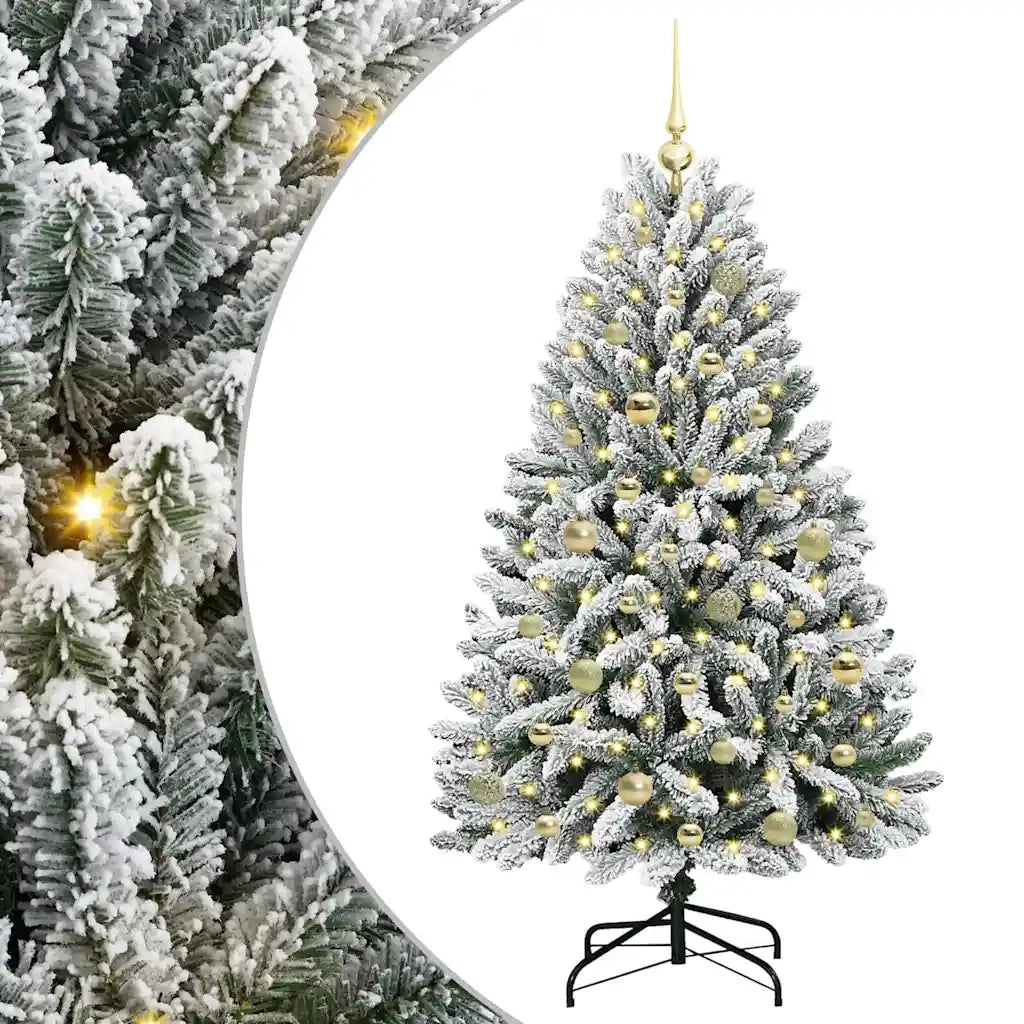 Albero di Natale artificiale con 150 LED Verde e Bianco 150 cm 3395743