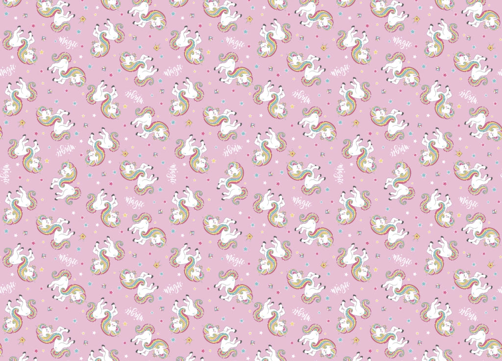 Telo Arredo In 100% Cotone Disegno Unicorno - Matrimoniale - Unicorno