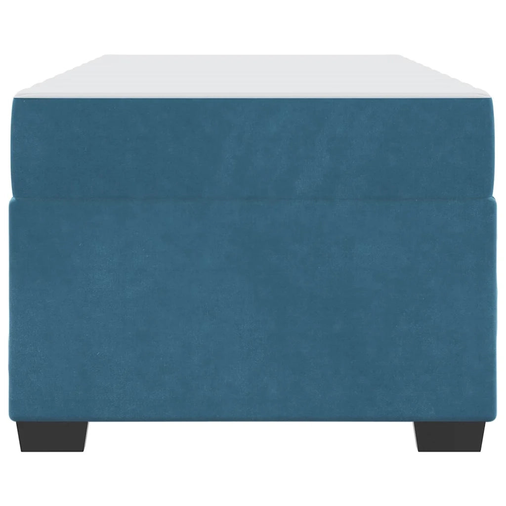 Struttura del letto con materasso Blu Scuro 90 x 190 cm Tessuto